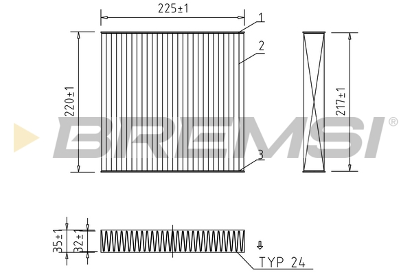 Filter, interior air - FC0973C BREMSI