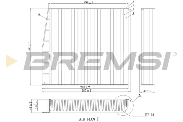 Filter, interior air - FC0976 BREMSI