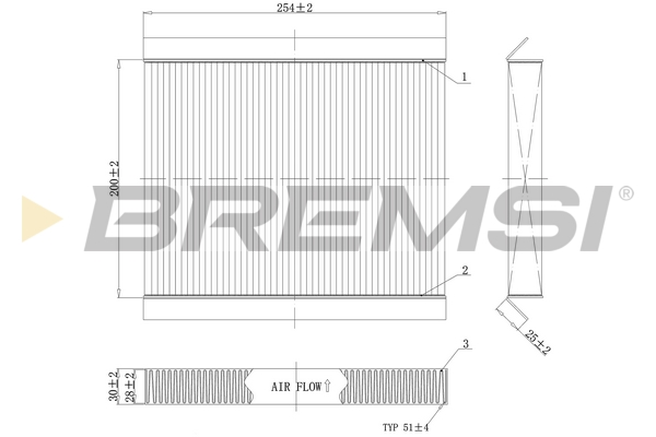 filtras, salono oras - FC0978 BREMSI