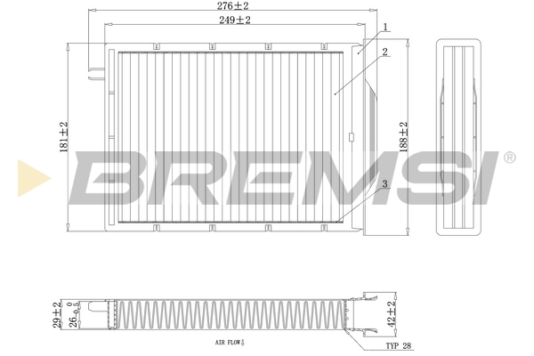 Filter, interior air - FC0980C BREMSI