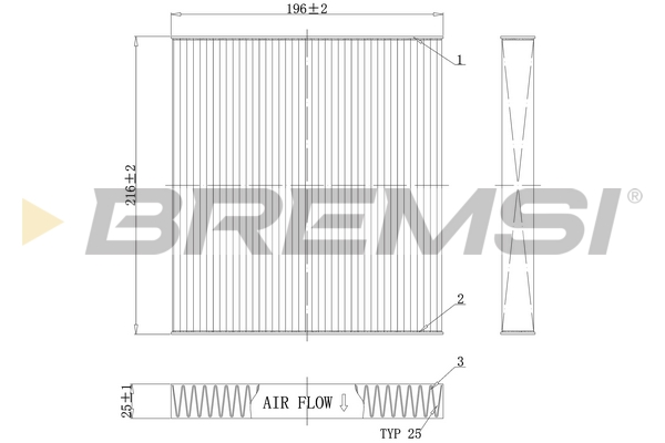 Filter, interior air - FC0988C BREMSI