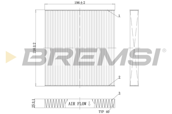 filtras, salono oras - FC0988 BREMSI