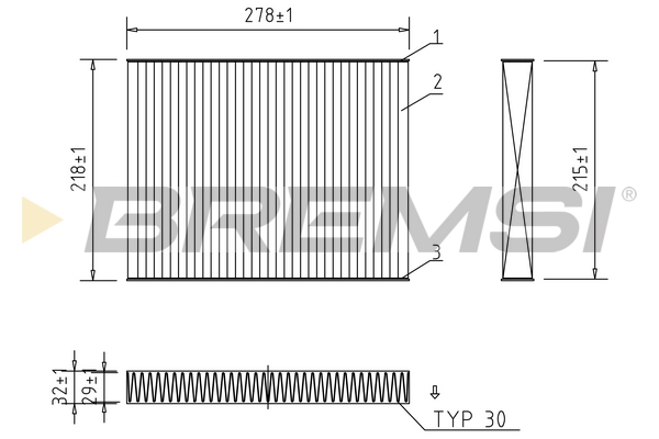 Filter, interior air - FC0993C BREMSI