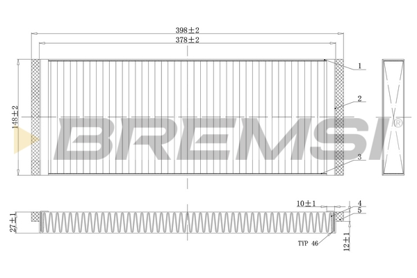 Filter, interior air - FC1329C BREMSI