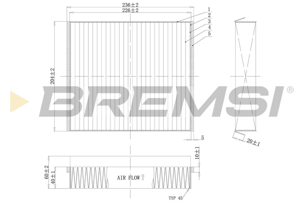 Filter, Innenraumluft - FC1333 BREMSI