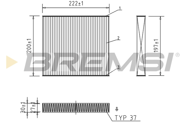 Filter, interior air - FC1336 BREMSI