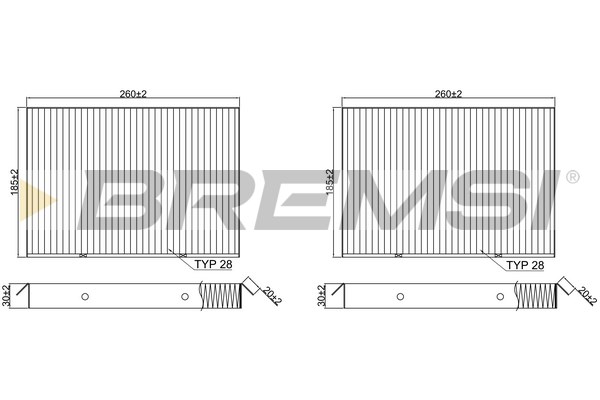 Filter, interior air - FC2541C BREMSI