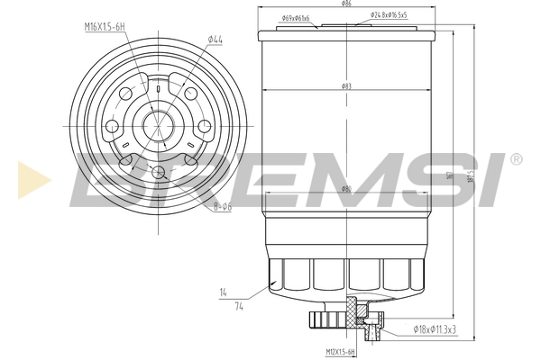 Fuel filter - FE0049 BREMSI