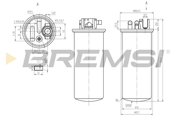 Топливный фильтр - FE0378 BREMSI