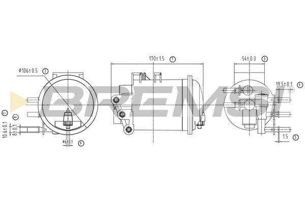 kuro filtras - FE0800 BREMSI