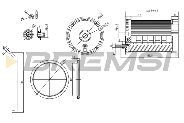 kuro filtras - FE0803 BREMSI