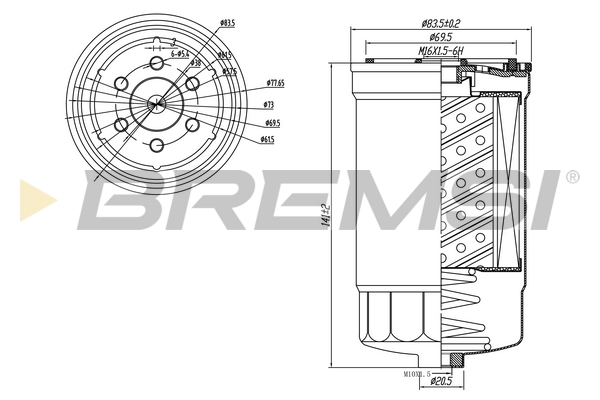 Fuel filter - FE0827 BREMSI