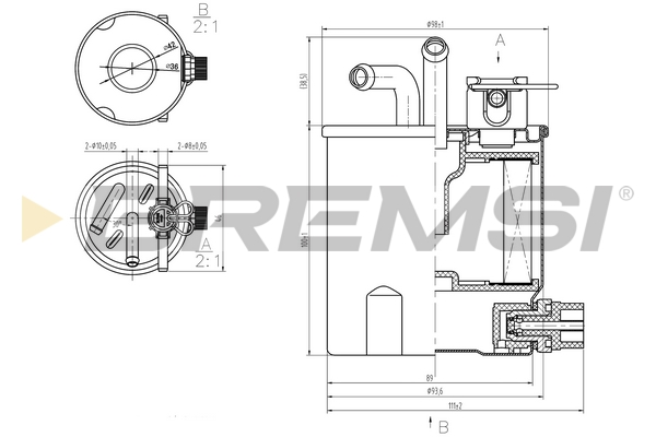 Fuel filter - FE0833 BREMSI