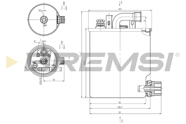 Fuel filter - FE0836 BREMSI