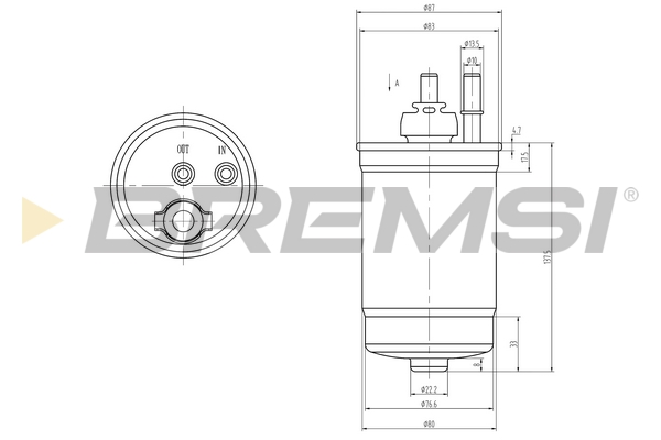 Fuel filter - FE0839 BREMSI