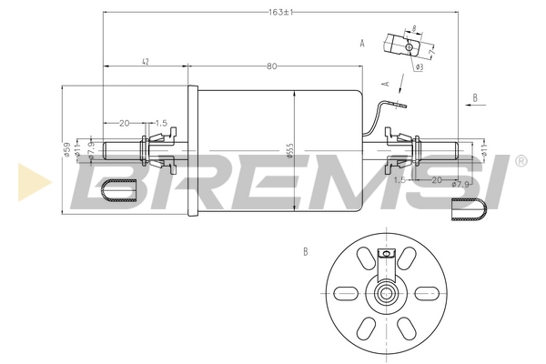 Fuel filter - FE0845 BREMSI