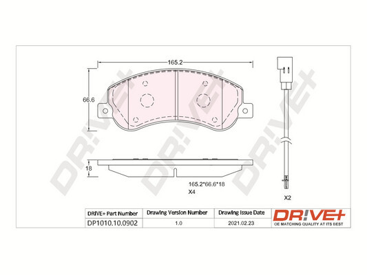 Kit pastiglie freno, Freno a disco - DP1010.10.0902 Dr!ve+